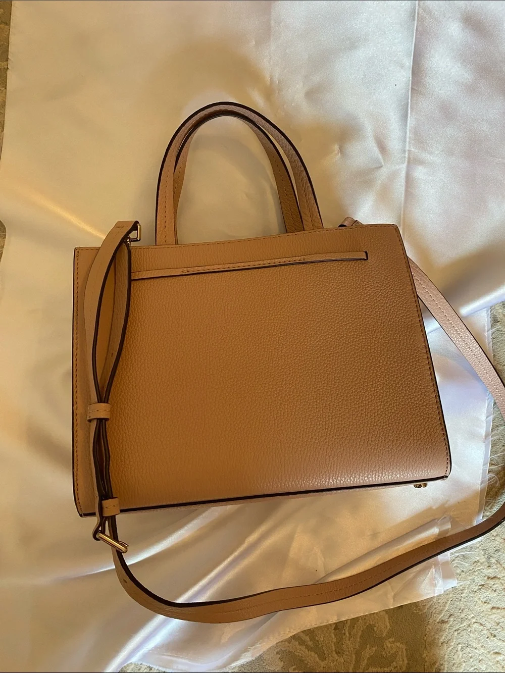 kate spade Dusty Blush Pink Pebbled Leather Top-Handle Satchel